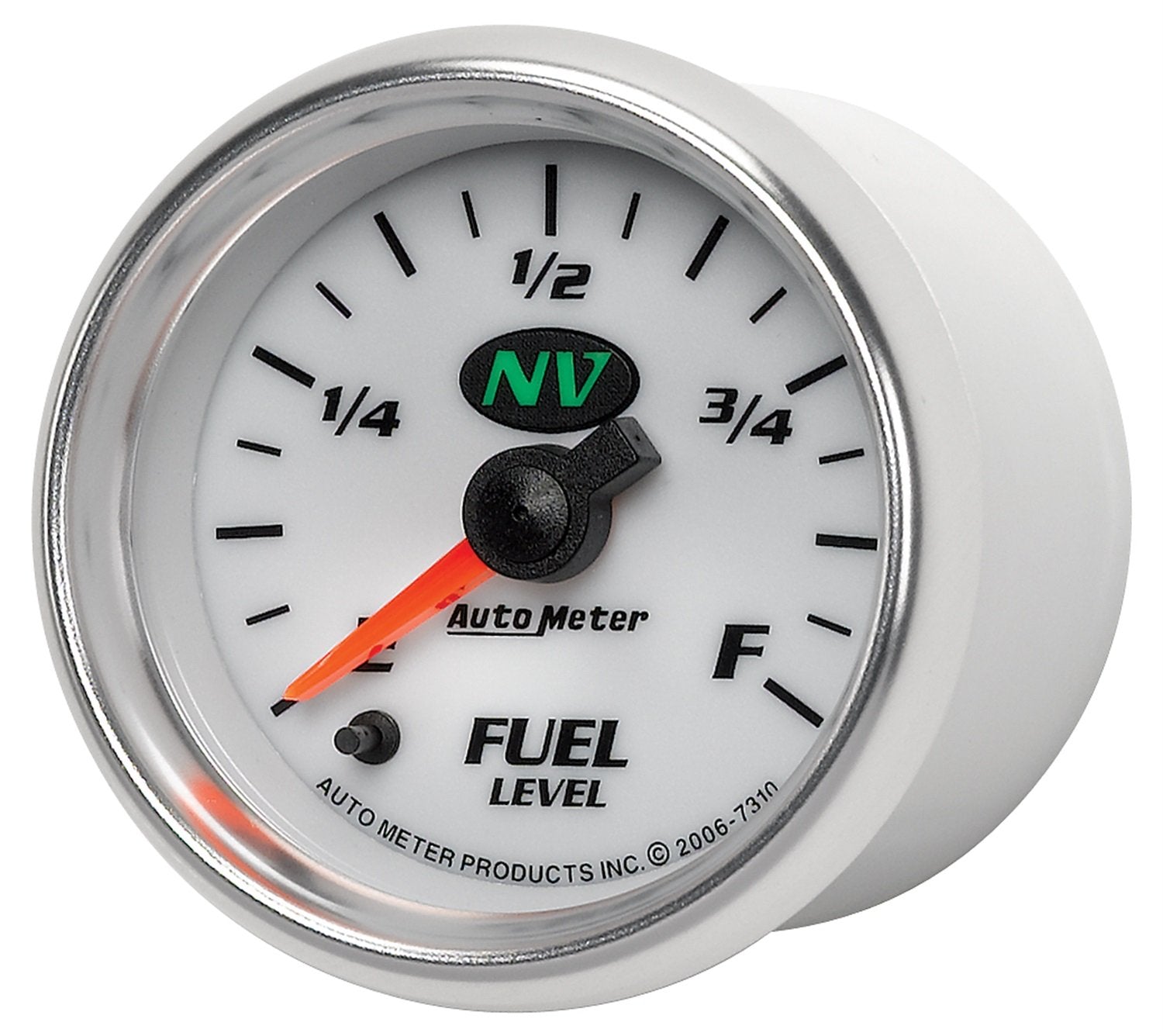 Auto Meter NV 7310 Full Sweep Electric Programmable Empty Full Range Fuel Level Gauge