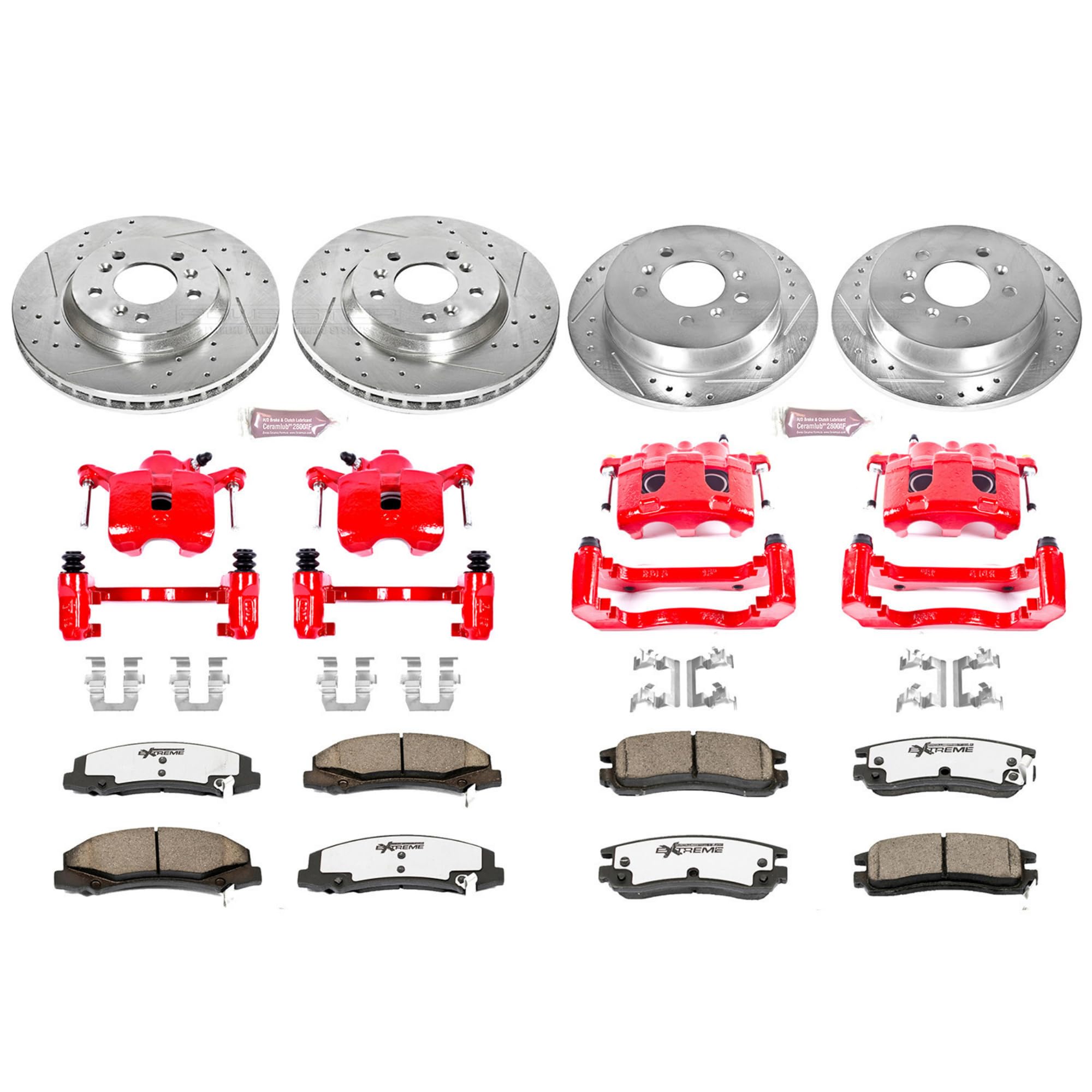 Power Stop Z26 KC1438-26 Front & Rear Street Warrior Brake Kit Chevrolet For Chevrolet Impala 2006-2010, Chevrolet Monte Carlo 2006-2007 [Model Specific]