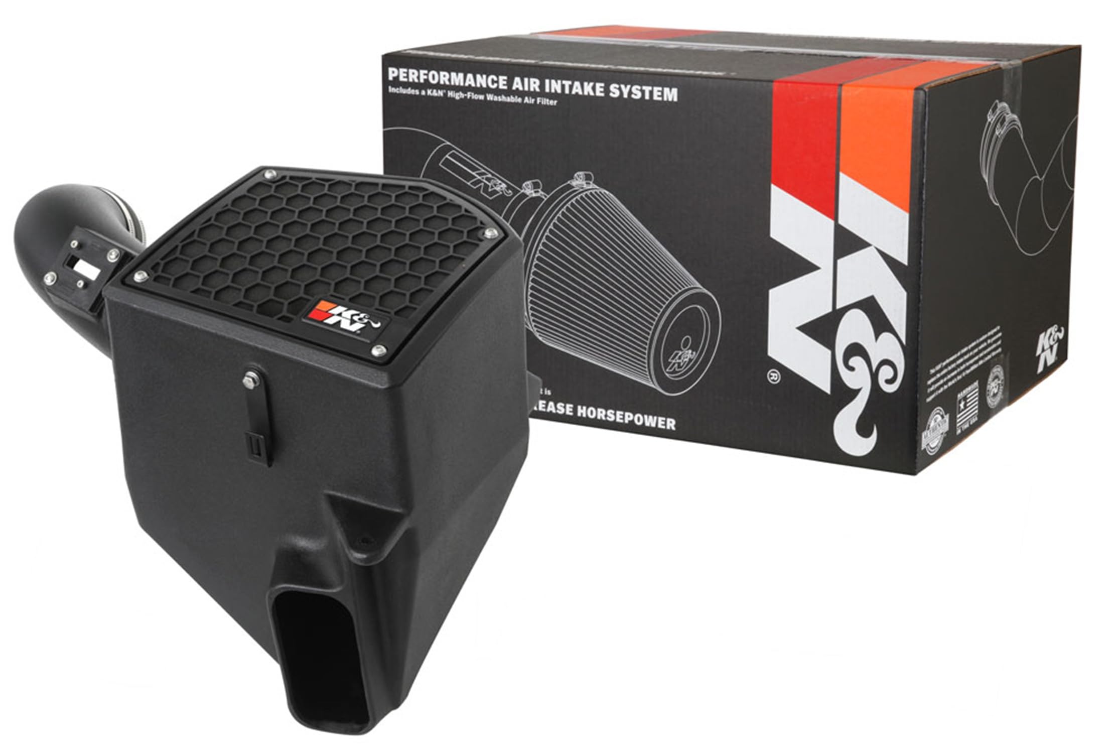 Cold Air Intake System K&N: High-Flow Air Filter, Increase Performance & Towing: Compatible with 2020-2025 Chervolet/GMC: 1500, 63-3118