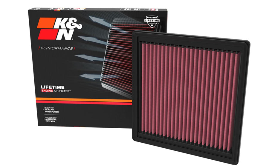 K&N Original High-Flow Lifetime Engine Air Filter: Increase Power: Premium, Washable: Compatible with 2021-2025 Lexus/Toyota: LX600, Land Cruiser, 33-3178