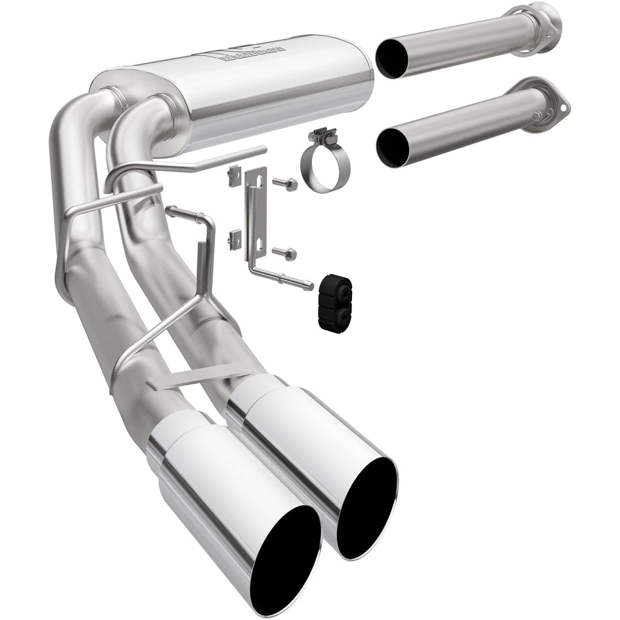 Performance MagnaFlow Exhaust System 19563: Cat-Back, Street Series, Compatible with 2015-2023 Ford F-150, Dual Same Side Before Passenger Rear Tire Exit Style