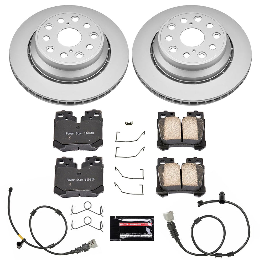 Power Stop CRK5840 Z17 Evolution Geomet Coated Brake Kit Rear For Lexus LS460 2010-2017 [Model Specific]