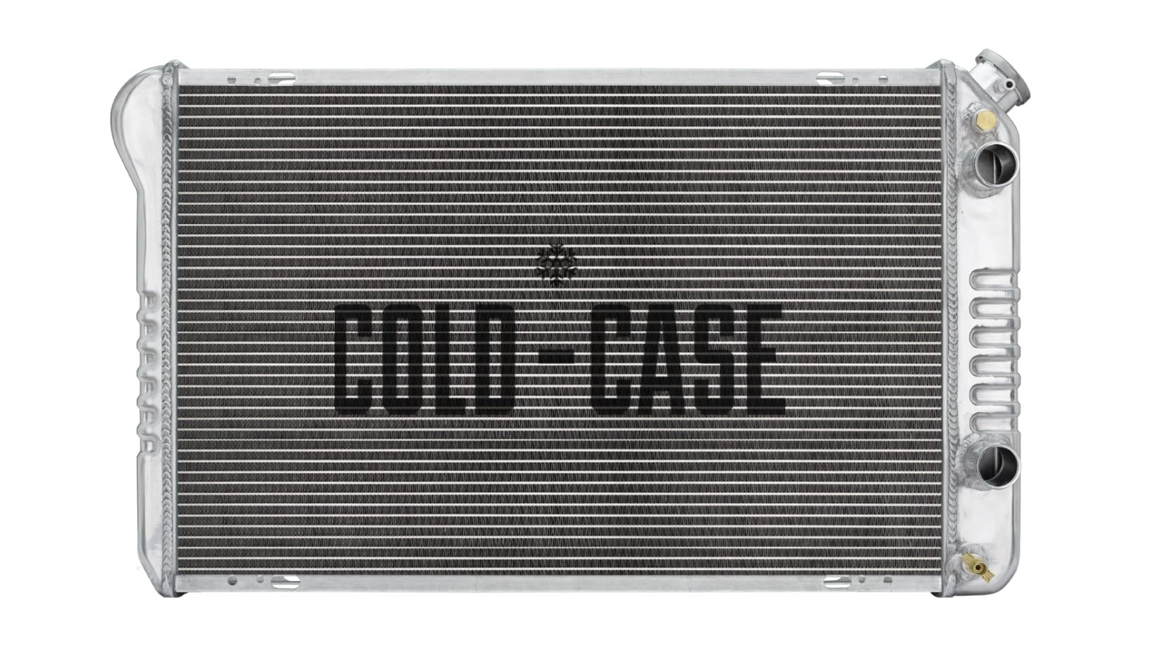Cold Case Radiators 32 in W x 18.5 in H x 3 in D Radiator, Passenger Side Inlet, Passenger Side Outlet, Aluminum, Polished, GM LS-Series, compatible with GM F-Body 1982-92, Each
