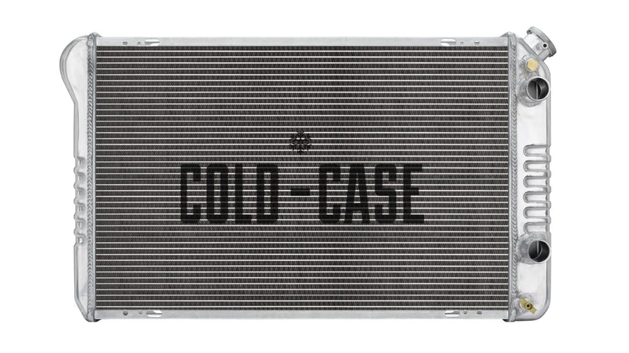 Cold Case Radiators 32 in W x 18.5 in H x 3 in D Radiator, Passenger Side Inlet, Passenger Side Outlet, Aluminum, Polished, GM LS-Series, compatible with GM F-Body 1982-92, Each