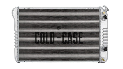 Cold Case Radiators 32 in W x 18.5 in H x 3 in D Radiator, Passenger Side Inlet, Passenger Side Outlet, Aluminum, Polished, GM LS-Series, compatible with GM F-Body 1982-92, Each
