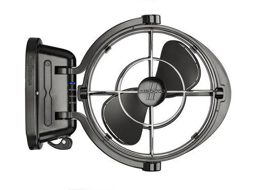 Caframo SEEKR Sirocco II™ Fan from. 12V/24V Auto-Sensing DC, Omnidirectional Low-Power Draw Fan for Boats and RVs. Hardwire Installation Required. Made in Canada. Black.