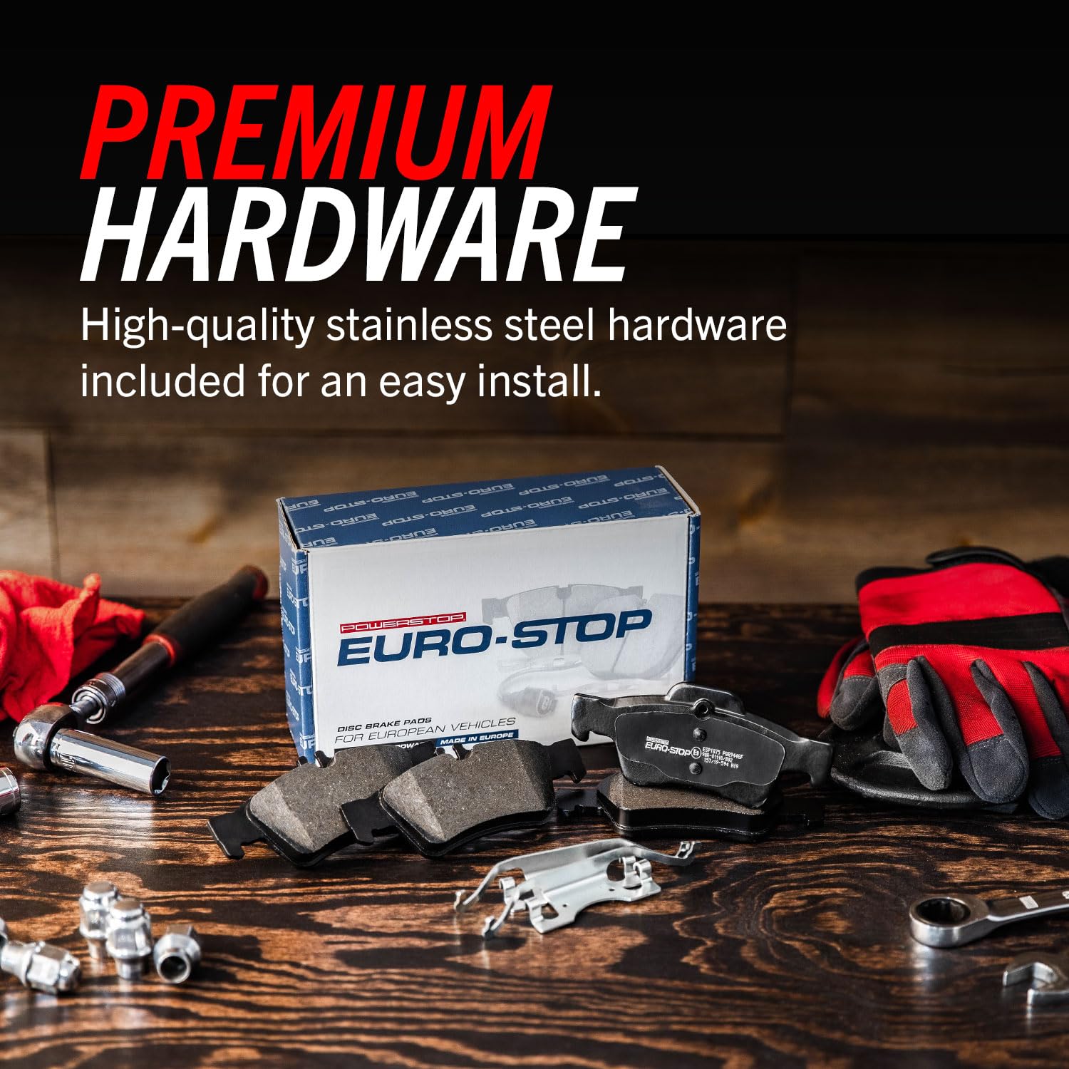 POWERSTOP Euro-Stop Front and Rear ECE-R90 Certified Brake Pads and Rotors Kit [Vehicle Specific] For S60, S90, V60, V60 Cross Country, V90, V90 Cross Country, XC60, XC90 [Model Specific]