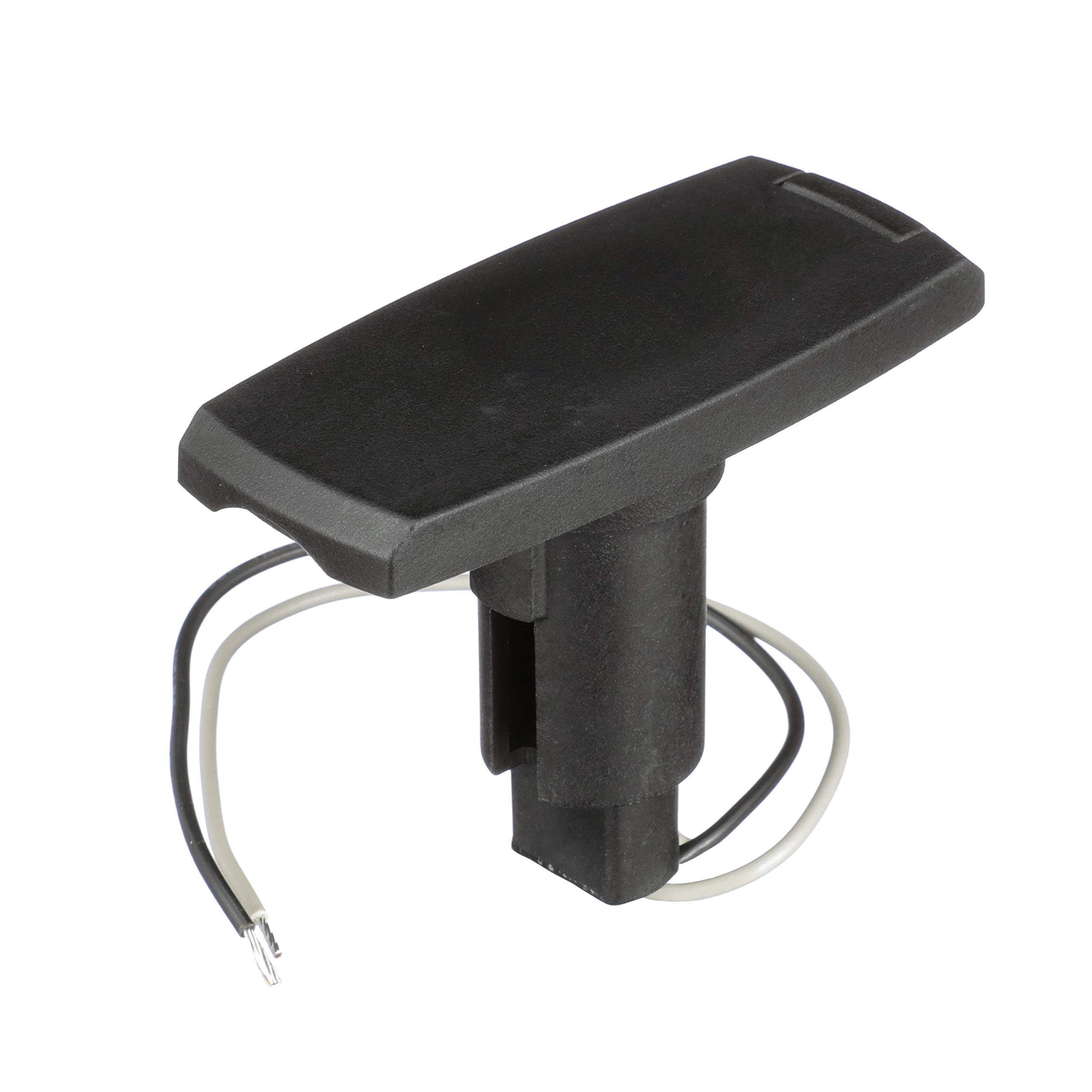 LightArmor™ 910V Series Attwood Rectangle Plug-in Light Base — for All-Around Pole Light, 2-Pin, Black Composite Cover