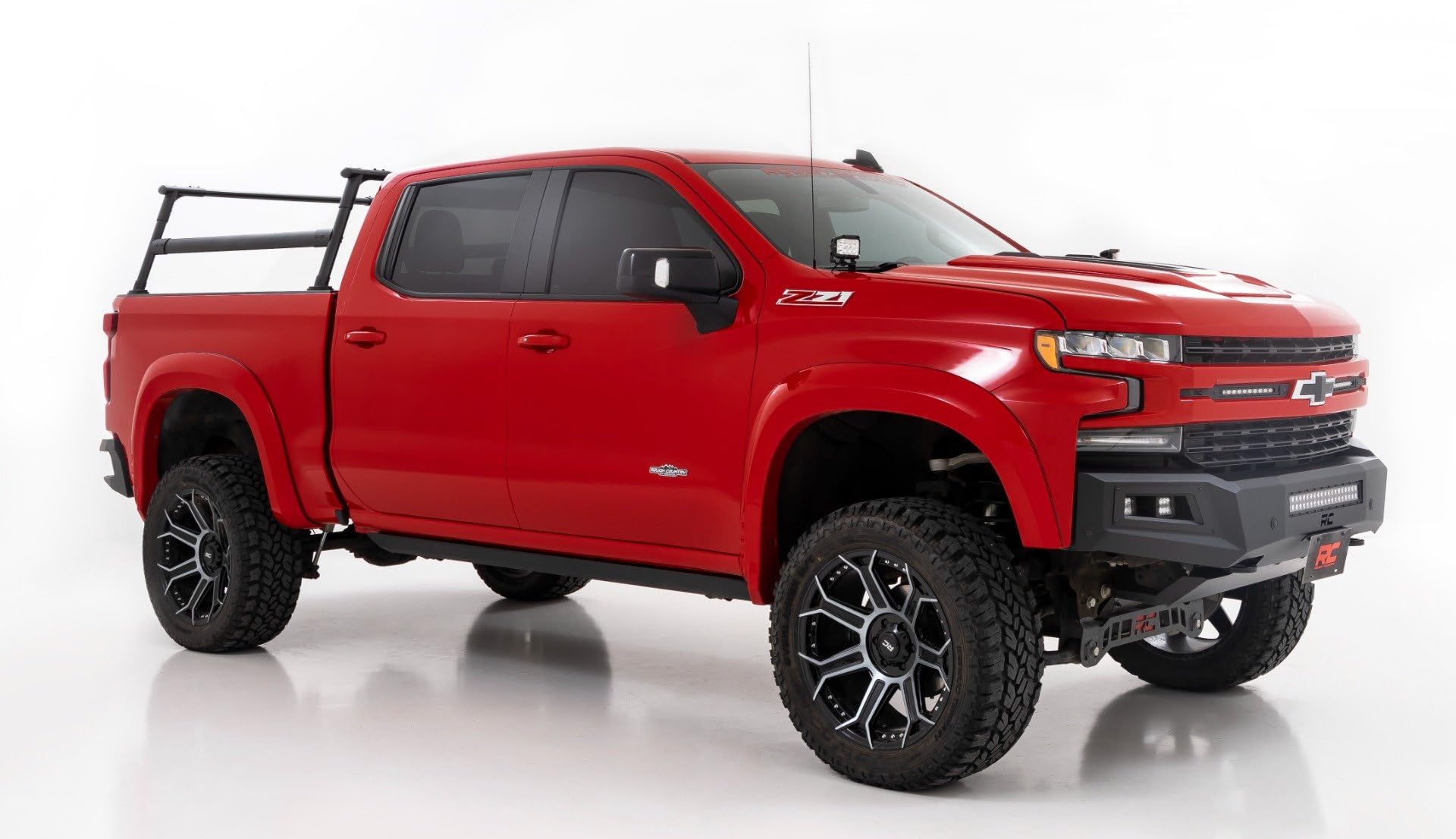 Rough Country Bed Rack Full-Height for Chevy Silverado 1500 (2019–2026 & Refresh) 5'8" Short Bed - Modular Aluminum Truck Rack for Cargo Racks, Rooftop Tents, Ladders & Overland Gear