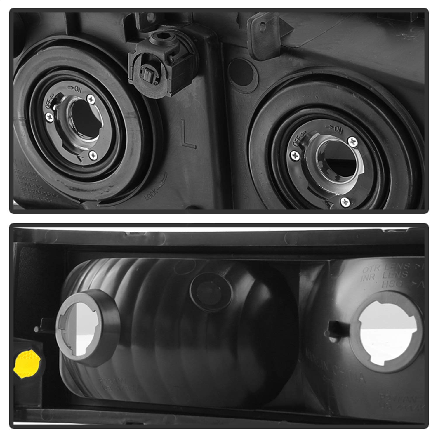 Chevy Silverado Headlight Xtune HD-JH-CSIL03-AM-BSM-SET, Black Smoke