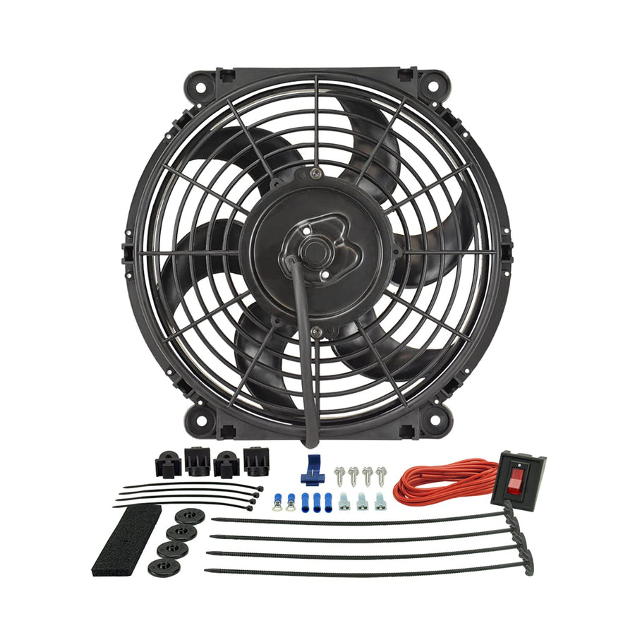 Derale Autostyle 16510 10" Tornado Electric Fan Premium Kit, Black
