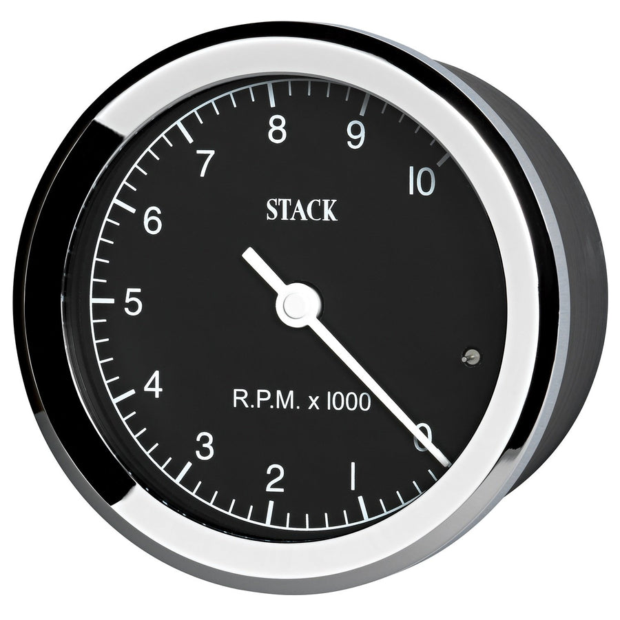 Stack Clubman Classic Black ST200C-010 80mm 0-10k RPM Tachometer