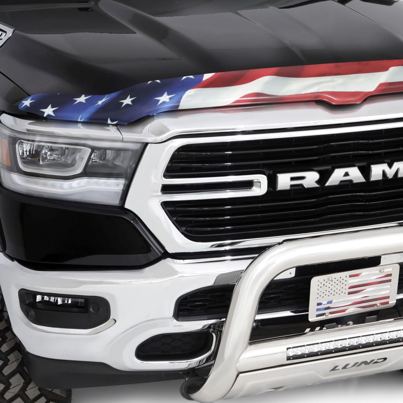 Vigilante Hood Protector | Stampede - High Profile / American Flag (no Eagle) | 2010-2018 Dodge Ram 2500 / 3500 | 2264-41