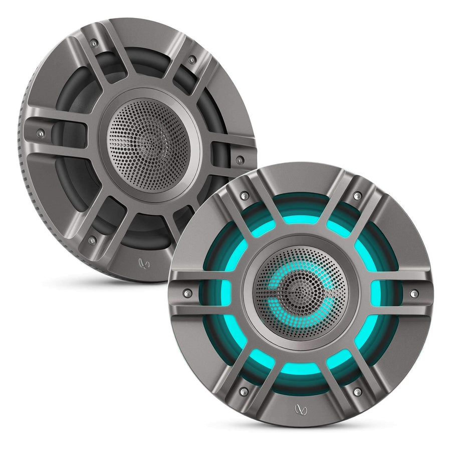 Kappa Marine Infinity KAPPA8135M Titanium 8" Premium 3-Way RGB LED Convertible Speakers