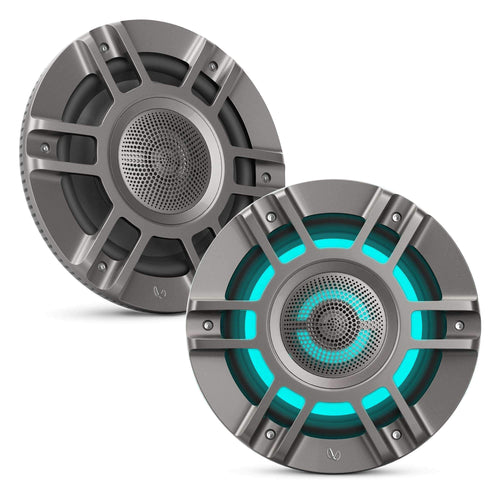 Kappa Marine Infinity KAPPA8135M Titanium 8" Premium 3-Way RGB LED Convertible Speakers