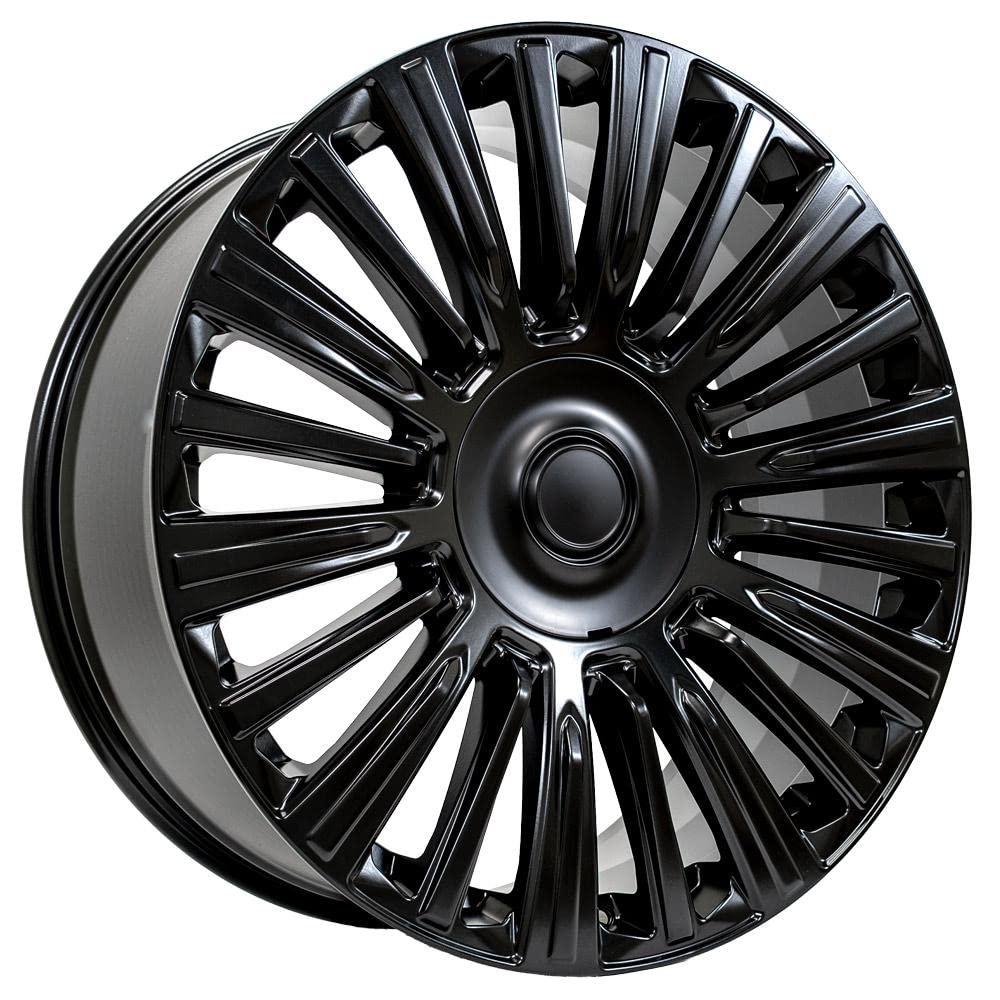 24 Inch OE Wheels CA92 Rim Fits Escalade Premium Luxury Platimum Style 6x139.7 24x10 Satin Black - Hollander 4876 (1)