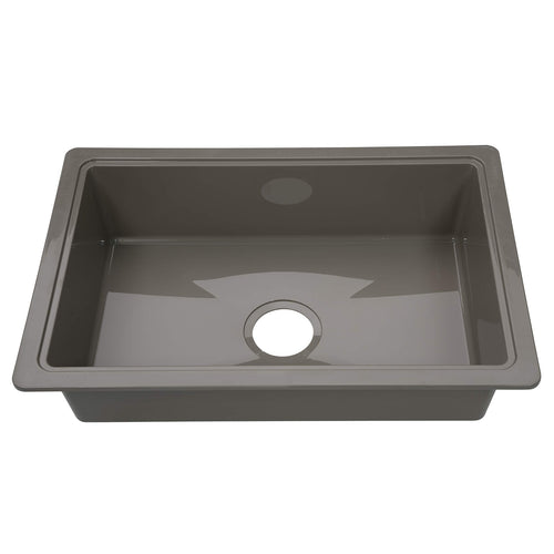 25" x 17" x 6.6" RV Kitchen Single Galley Sink - Stainless Steel Color ABS Plastic for 5th Wheel, Travel Trailer, Camper