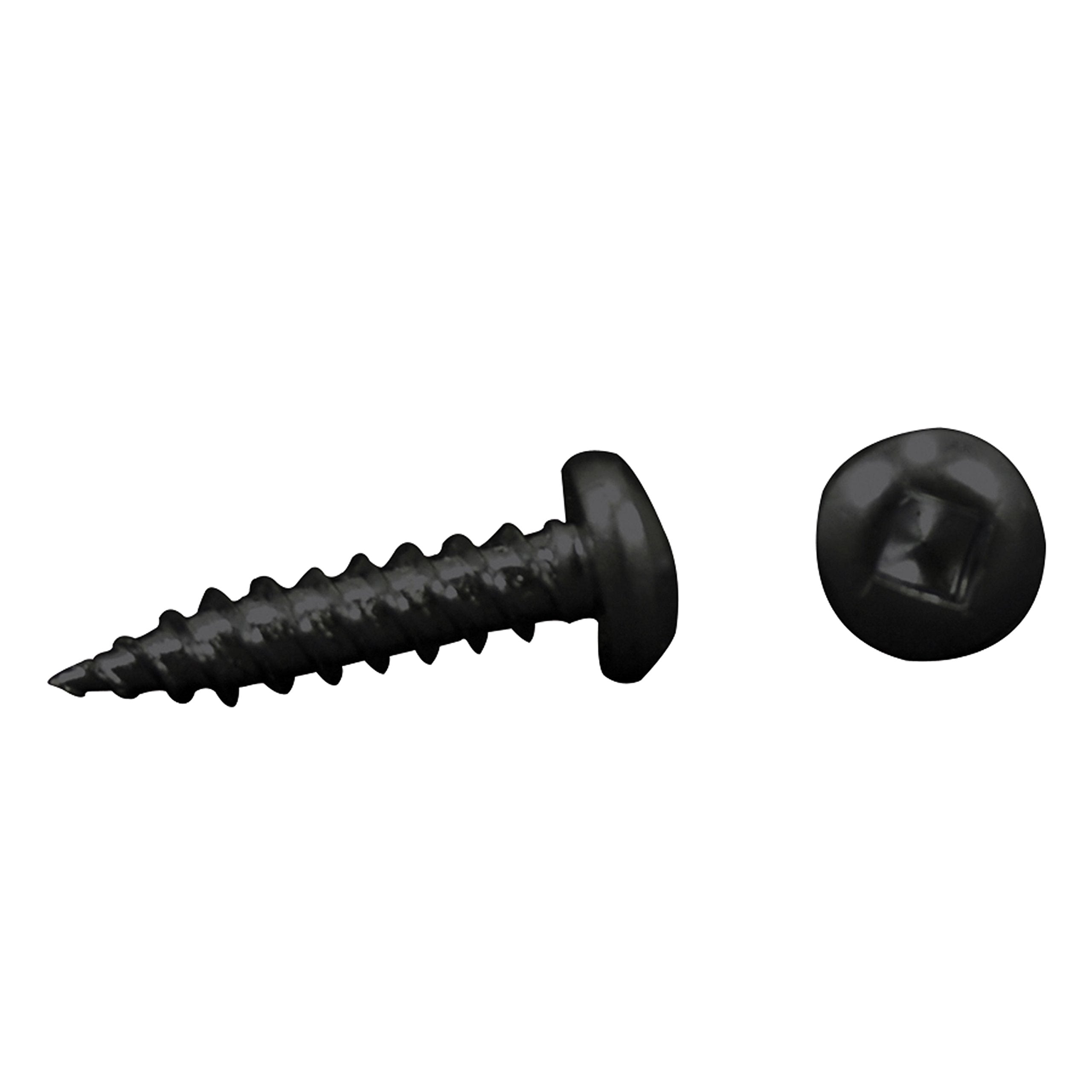 8 X 1-1/4 Black Pan Head Square Recess Screw AP Products 012-PSQ50 BL - Pack of 50