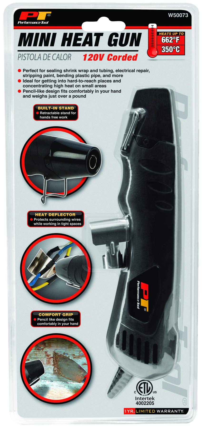 Mini Heat Gun Performance Tool W50073 - Compact and Lightweight Tool for DIY, Shrink Wrapping, Embossing, and More