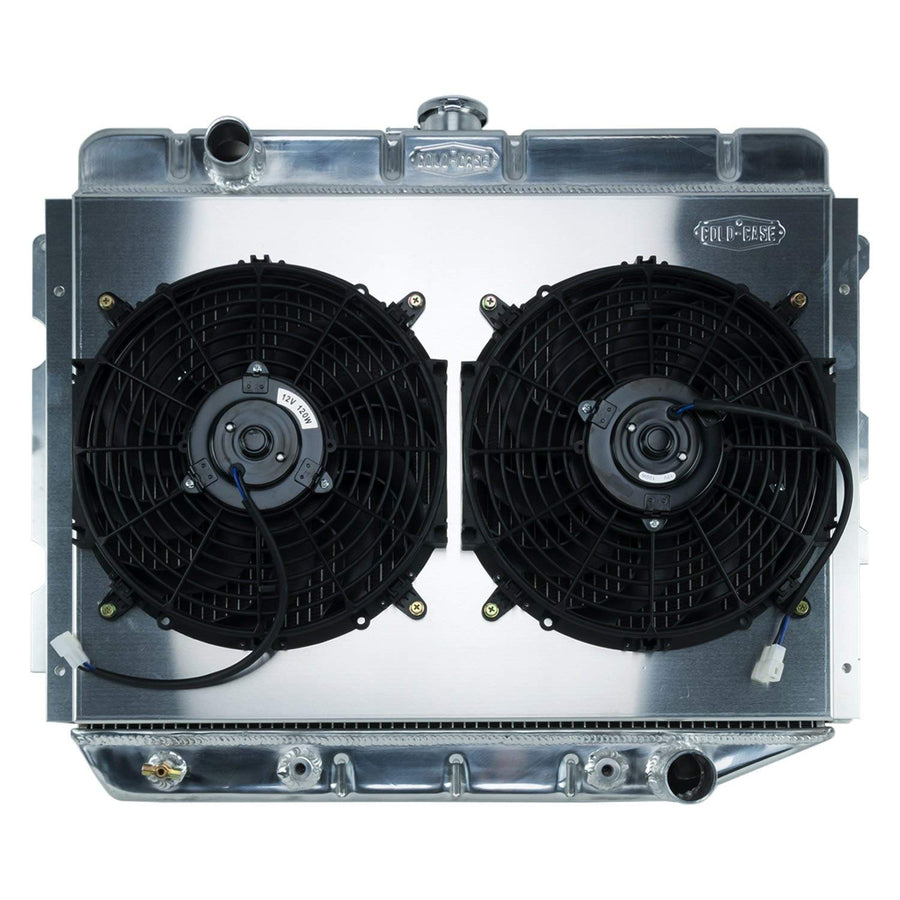 AC 66-74 A,B,C,E Body Performance Aluminum Radiator And 12 Inch Dual Fan Kit AT 17x26 Inch Cold Case Radiators