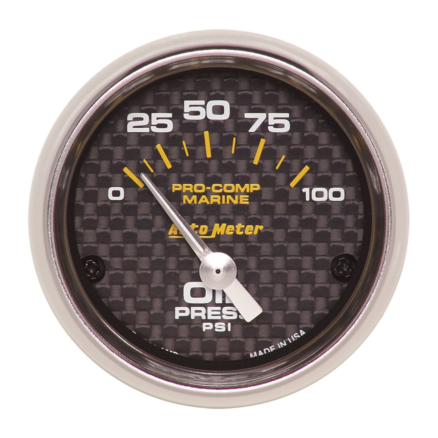 Oil Pressure AutoMeter Gauge, 2 1/16", 100Psi, Electric, Marine Carbon Fiber (200758-40),Multi