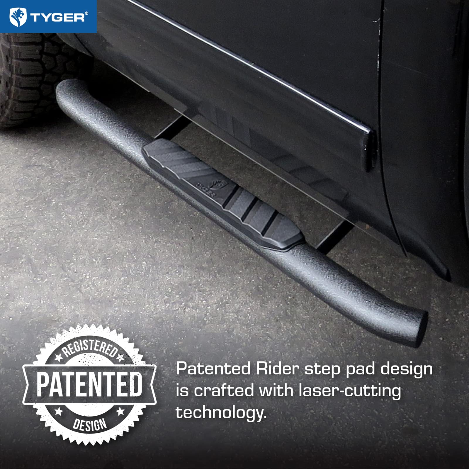 3.5" Tyger Auto Running Boards Compatible with 2007-2018 Chevy Silverado GMC Sierra 1500; 2007-2019 2500 3500HD; 2019 LD/Limited | Reg Cab | TG-SS2C35298 | Side Step Rail Nerf Bars