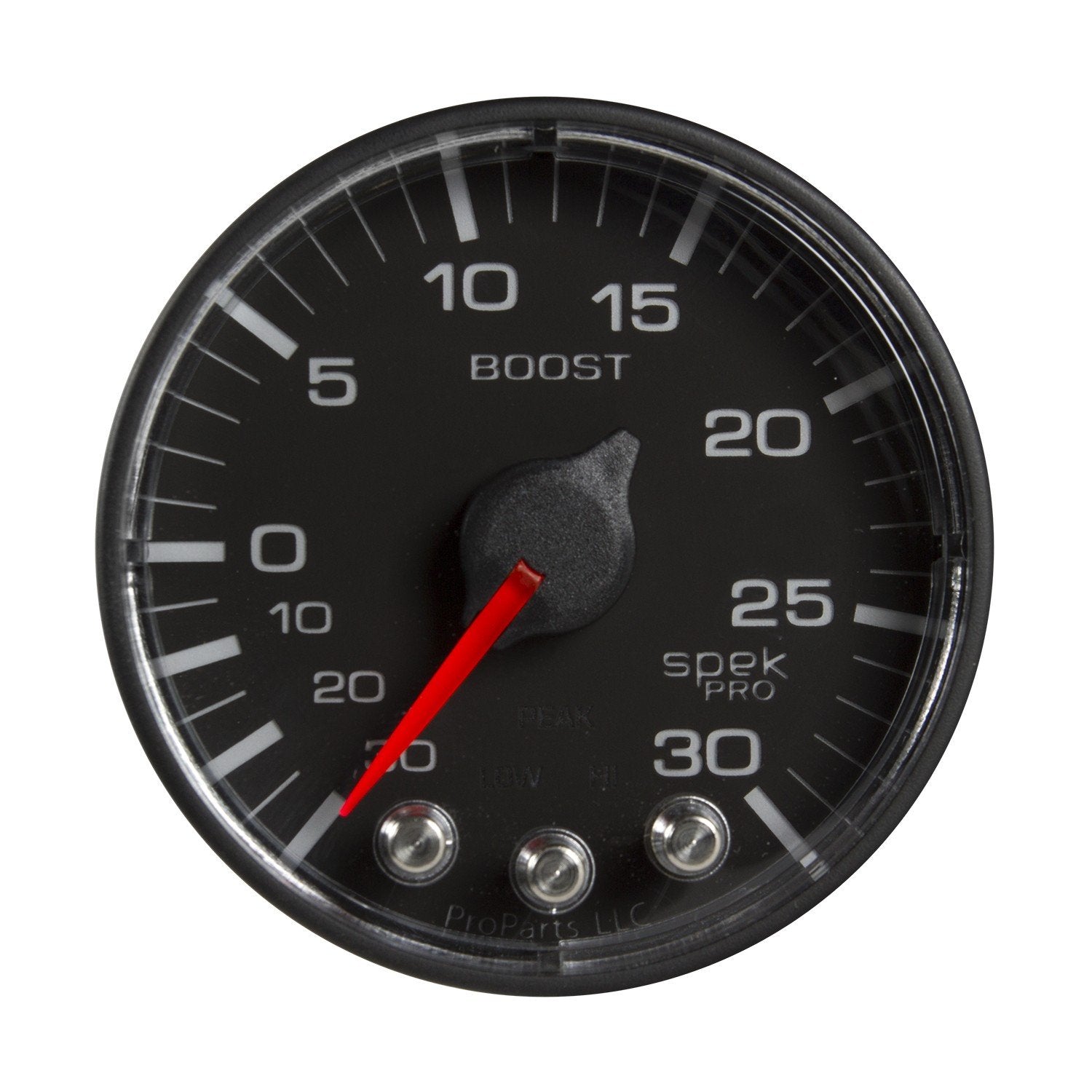 P302328 Pro Parts Spek-Pro 2-1/16" Electric Boost/Vacuum Gauge (52.4mm, 30 in HG/30 PSI)