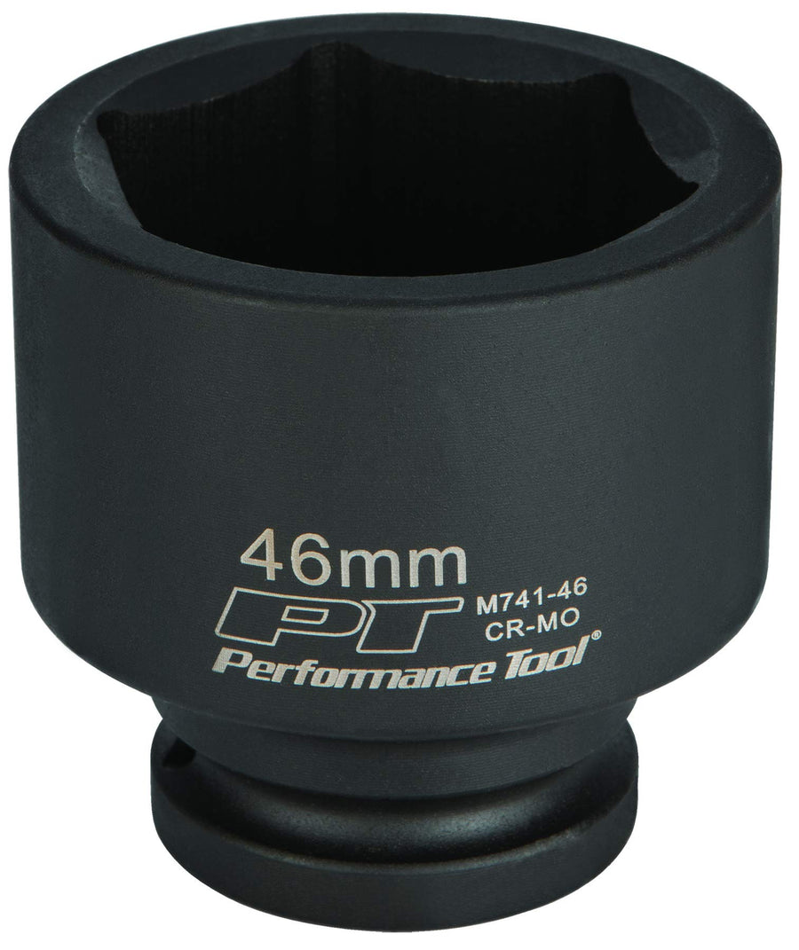 M741-46 Performance Tool 3/4 In Drive 46 MM Impact Socket for Heavy-Duty Automotive and Industrial Applications