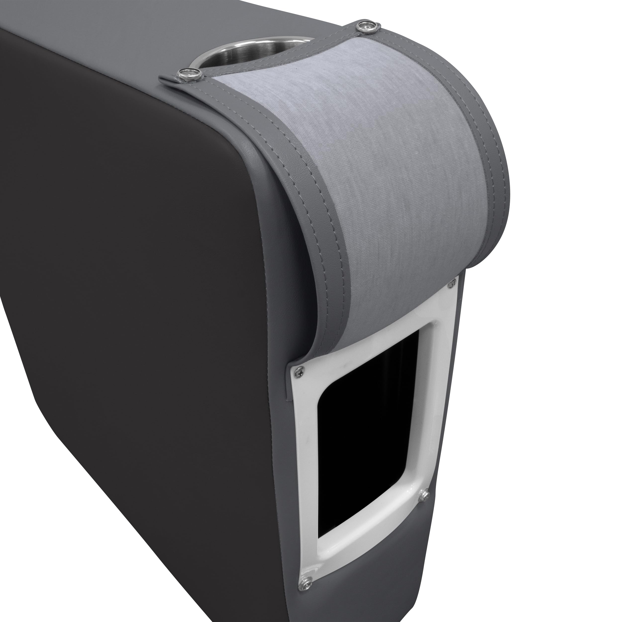 3010-1890 Wise Premier Series Right Radius Pontoon Arm Rest, Slate/Dark Neutral