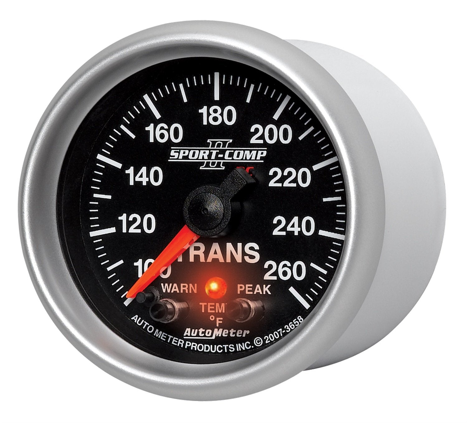 Auto Meter 3658 2-1/16" Full Sweep Electric 100-260 F Transmission Temperature Gauge