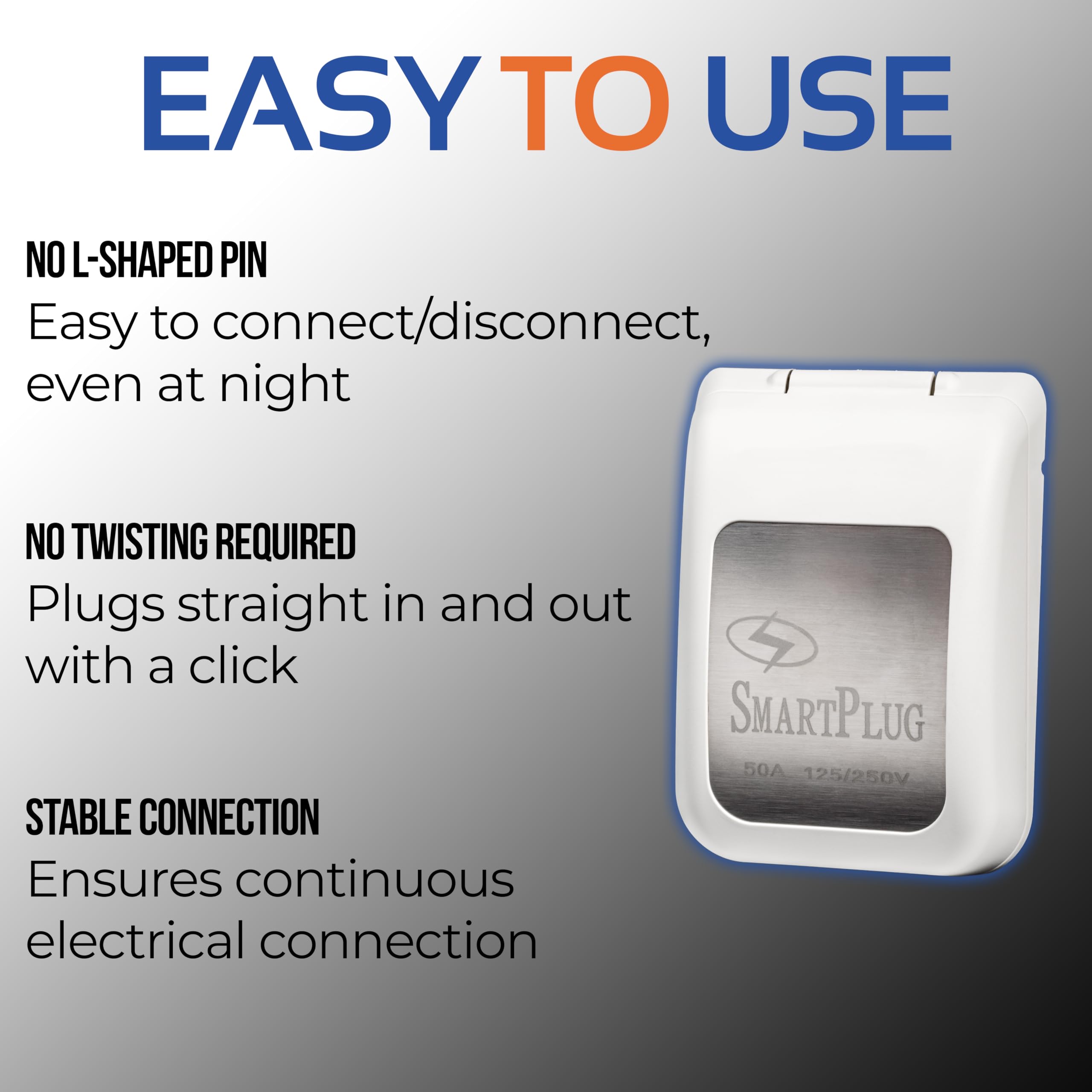 Bm50Pw Smartplug Black Smart Plug Systems, LLC Non-Metallic 50 Amp