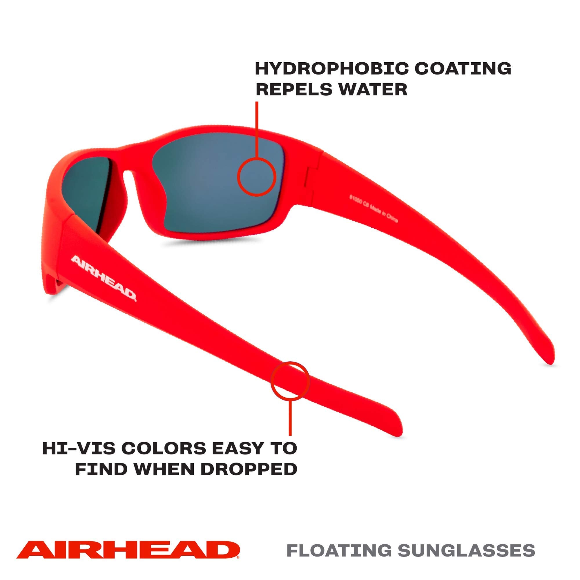 Adult AIRHEAD Sport Round Sunglasses, Red