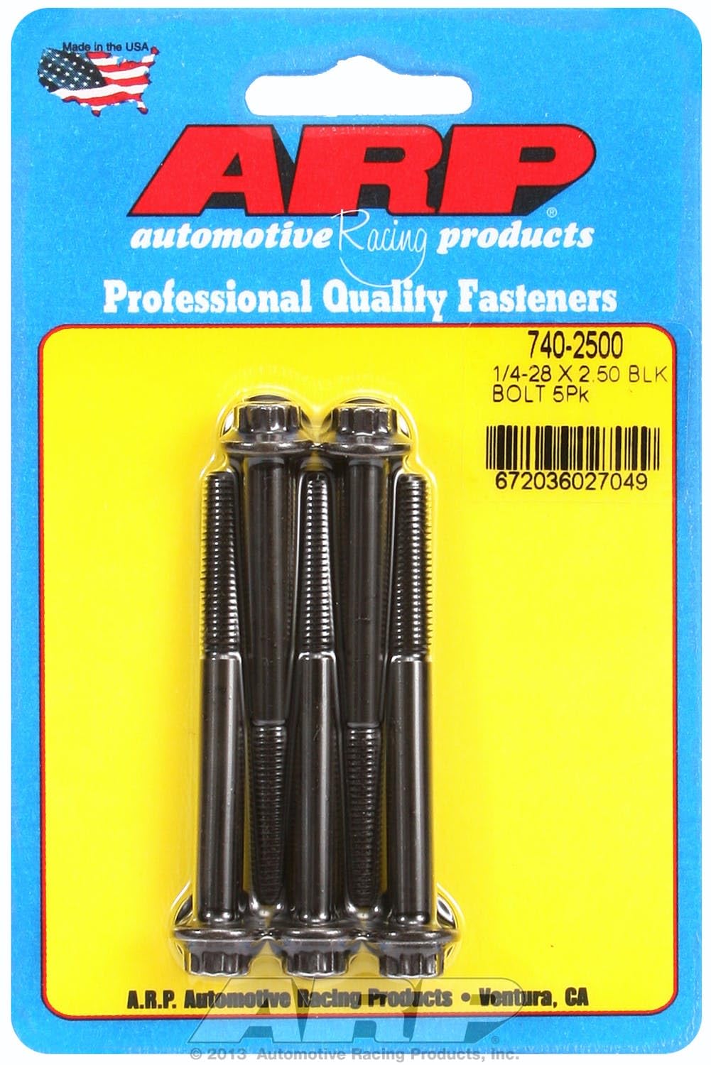 Black ARP (740-2500) Oxide Bolt