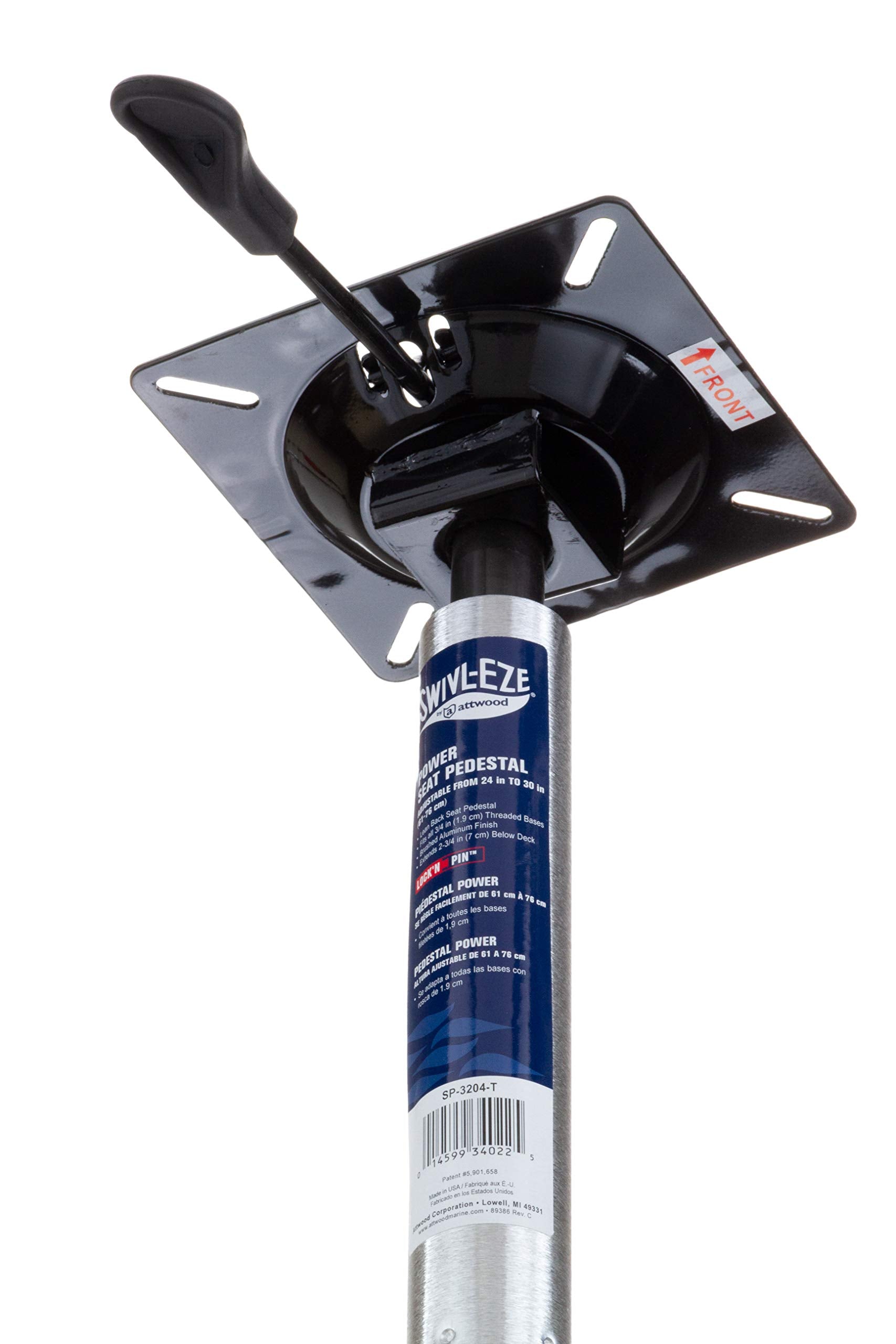 Lock'N-Pin Swivl-Eze SP-3204-T Adjustable Power Pedestal Post, 24-30 Inches