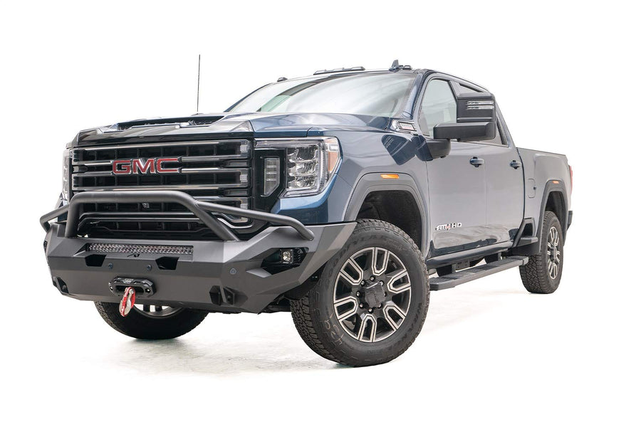 Fab Fours Matrix GM20-X5052-B Full Width Raw Front Winch HD Bumper with Pre-Runner Guard