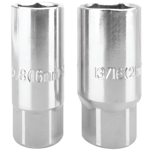 Spark Plug Sockets Performance Tool 20249 - 5/8 In. and 13/16 In., Chrome-Plated, 3/8 In. Drive