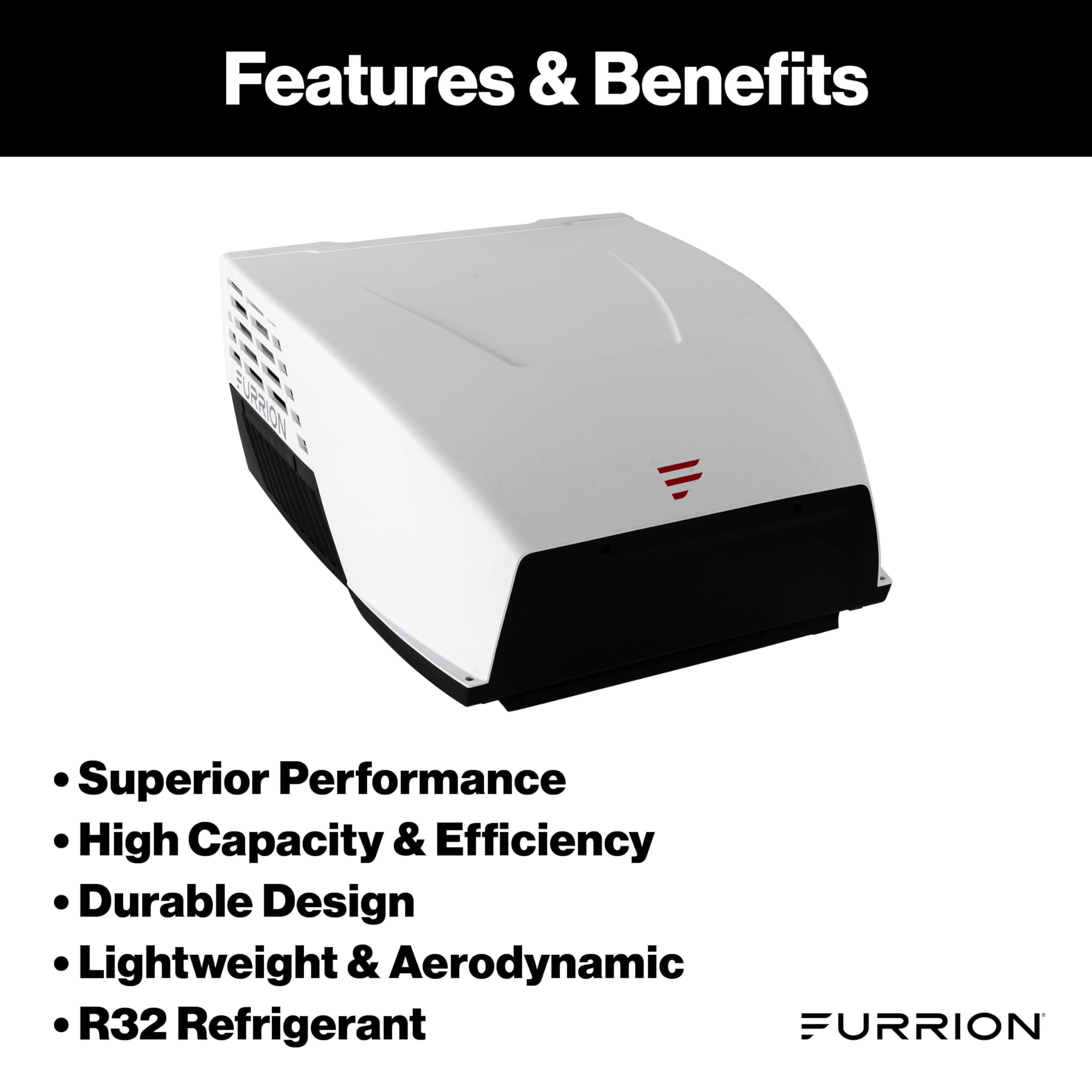 Furrion HE Chill RV Roof Air Conditioner (R32) - 13.5K BTU, White - FACR13HESA2-PS-AM
