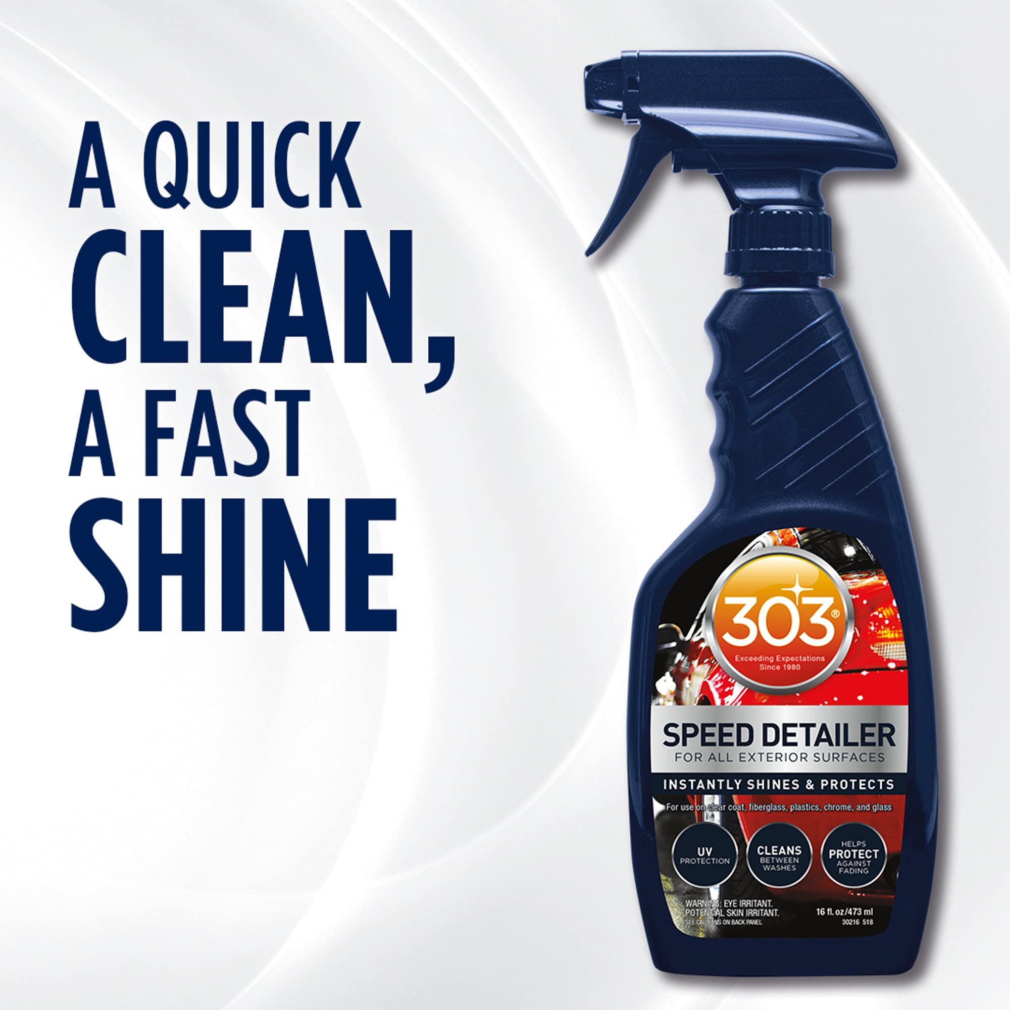 Speed Detailer 303 Products - For All Exterior Automotive Surfaces - Instantly Shines And Protects Paint - Cleans Between Washes - UV Protection, 16 fl. oz. (30216CSR) Packaging May Vary