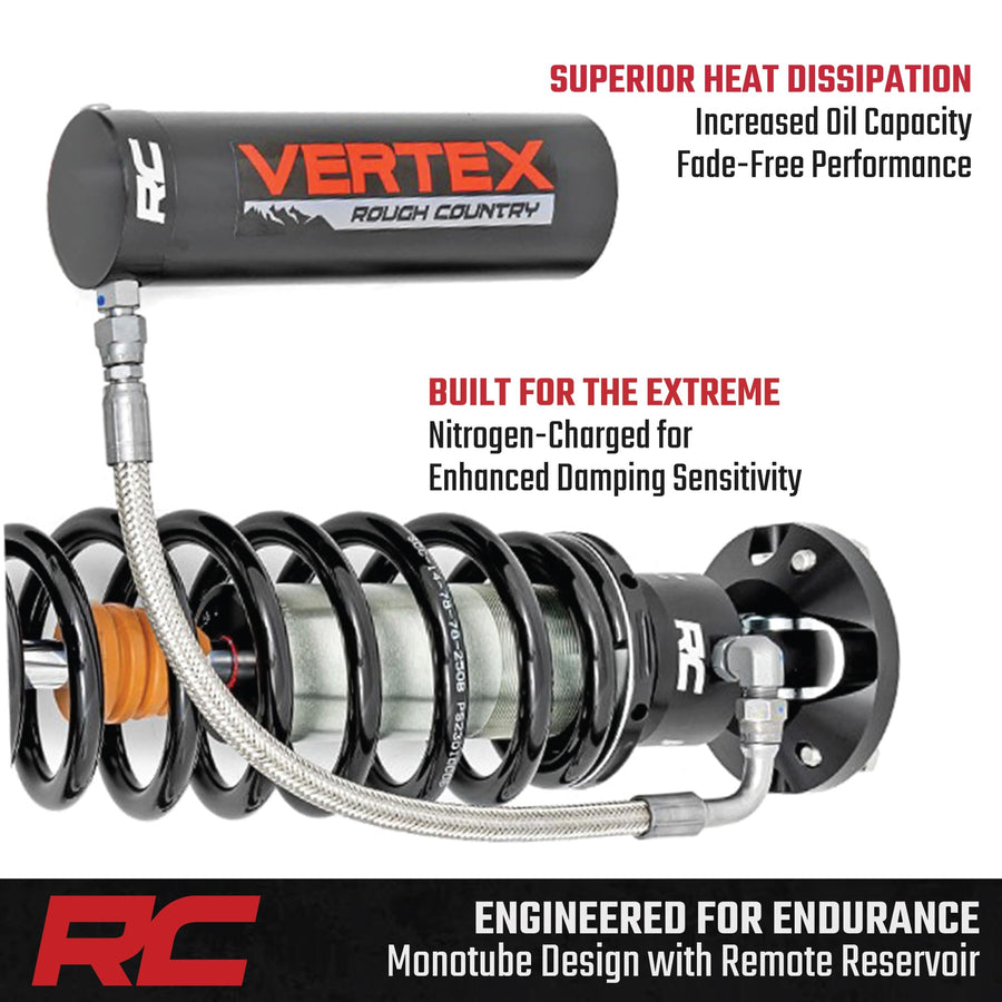 3" Rough Country Adjustable Vertex Coilovers for 05-23 Toyota Tacoma - 689010