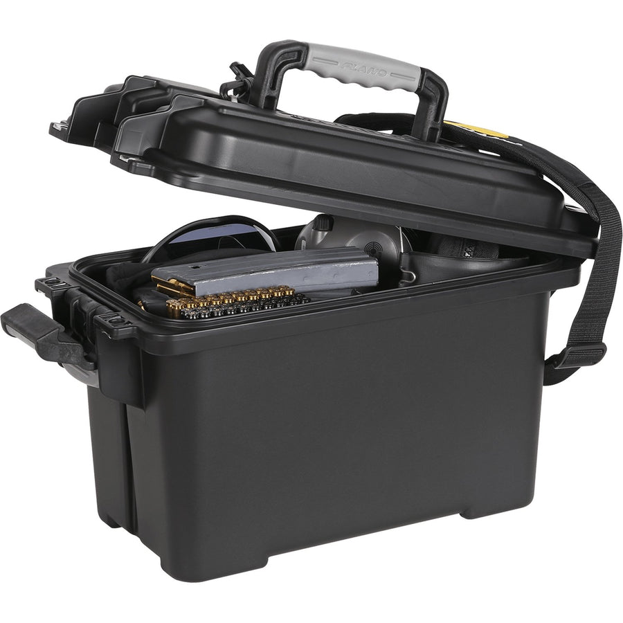 Plano Ammo Can Box Field Locker, Black, Premium Ammunition Storage, Mil-Spec Waterproof Ammo Crate, Heavy-Duty Gun Case Equalizes Pressure, Double-Density Foam Protection