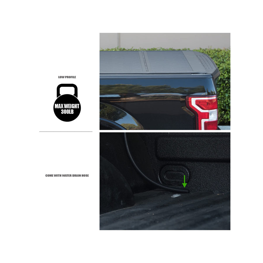 CoveRex TFX Series Armordillo USA Low Profile Hard Tri-Fold Truck Bed Tonneau Cover Fits 1999-2006 Chevy Silverado GMC Sierra 1500 2500 3500/2007 1500 Classic 6.5 Ft (78") Bed