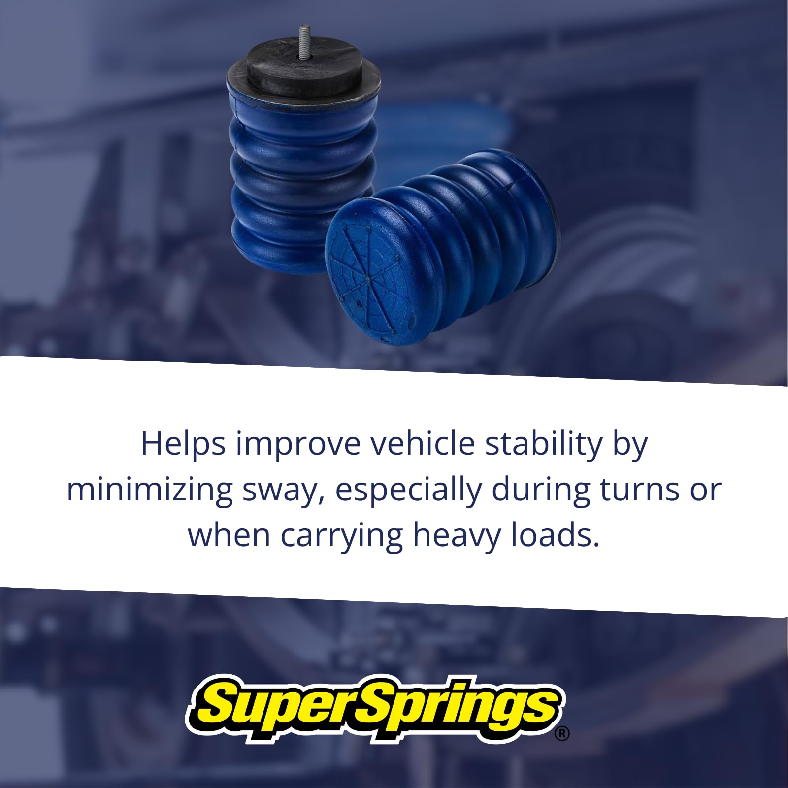 SumoSprings SSR-601-40 | Rear SumoSprings for Nissan NV200, Chevrolet City Express, Blue, 1000 lbs.