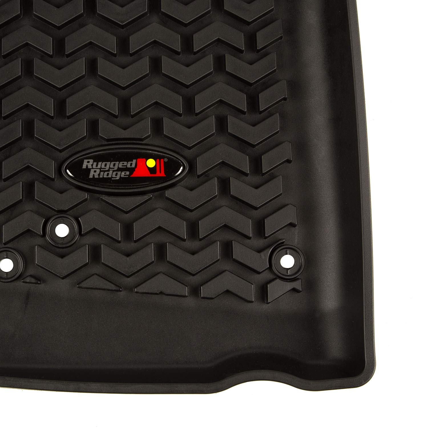 Rugged Ridge Front Floor Liners for Jeep JK/JKU Wrangler | Black | 12920.01 | Fits 2007-2018 Jeep Wrangler JK/JKU 2-Door and 4-Door