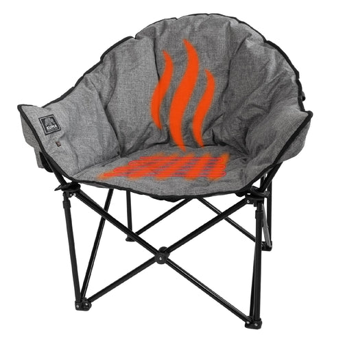 Lazy Bear Kuma Outdoor Gear Heated Chair w/Power Bank (Heather Grey)