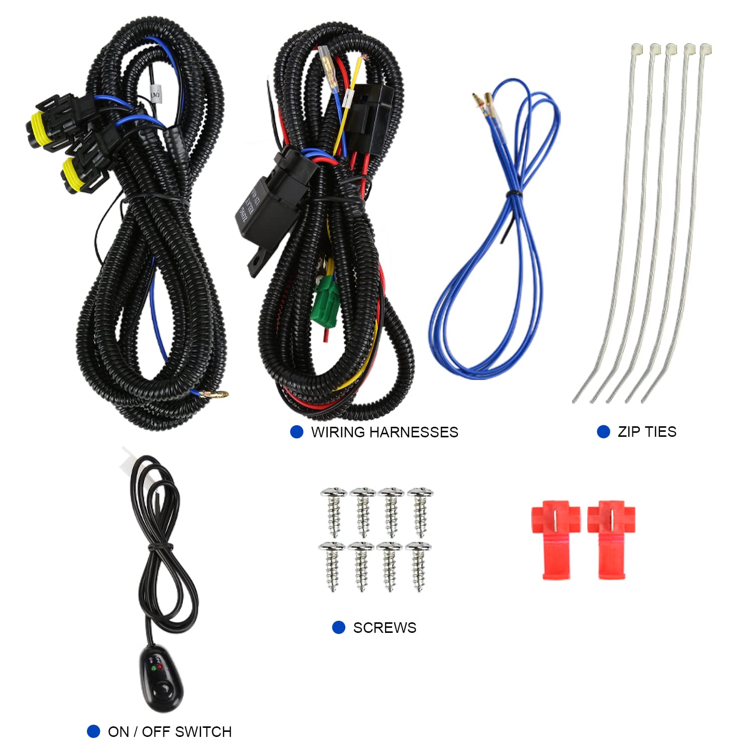 Fog Lights SPEC-D TUNING + H11 Bulbs + Switch Compatible with 2011-2015 Ford Explorer, L+R Pair Assembly