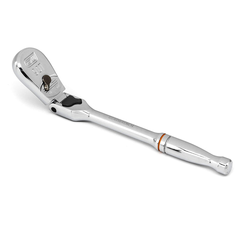 1/4" Drive GEARWRENCH 90 Tooth Locking Flex Head Teardrop Ratchet 7" - 81015T