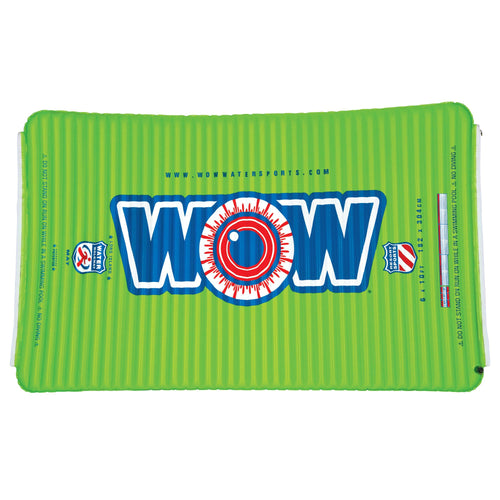 WOW Sports - Water Mat Inflatable Green - Pool Float Water Walkway - Fun Lake Accessory For Kids & Adults - 10 ft x 6 ft - Attach to Boats