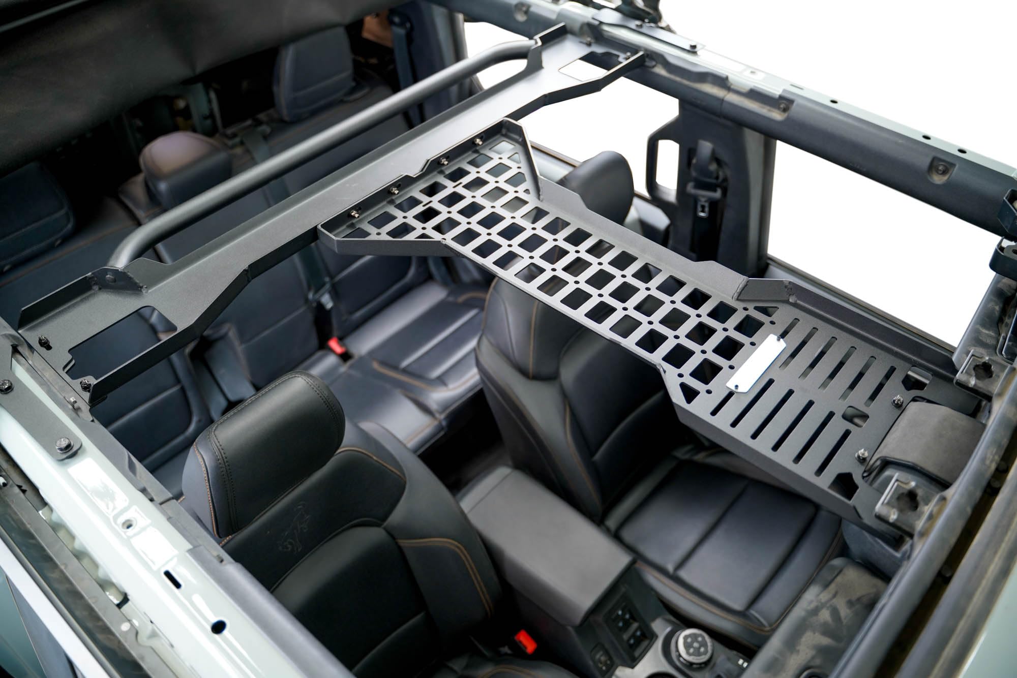 DV8 Offroad Molle Panel Overhead for The 2021-2025 Ford Bronco Soft Top & Hard Top 4-Door Models | Great for Molle Bags, CB/Race Radio, Phone Holders, Holster, Sheaths & More | Rear Grab Handle