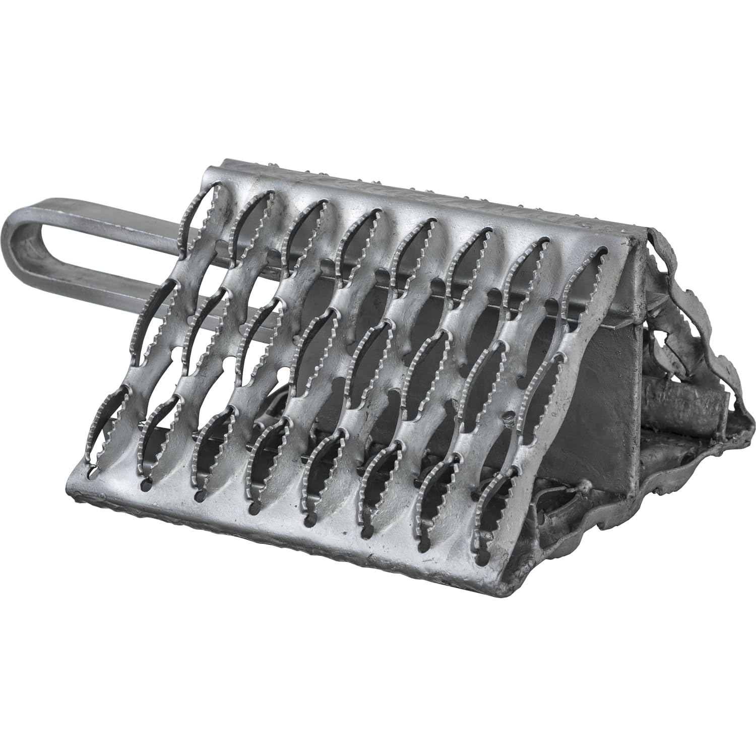 Serrated Buyers Products WC091060 Galvanized Wheel Chock with Built-in Handle, 9 x 10 x 6 Inch, Extra Grip for Off-Road, Ice & Snow Conditions; Stable Tire & Trailer Chock