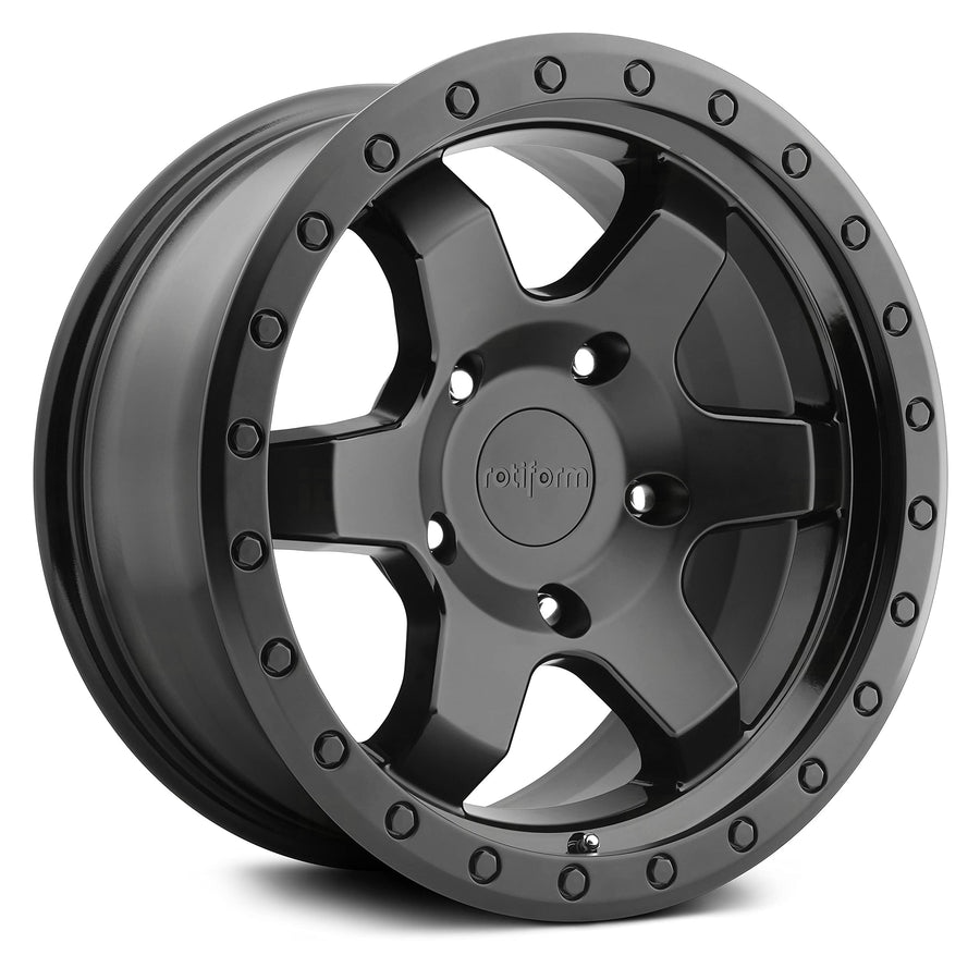 17x9 Rotiform R151 Six OR 6x5.5" +1mm Matte Black Wheel Rim 17" Inch